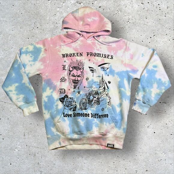 Broken Promises Other - Broken Promises Hoodie Size Medium Love Someone Different Tye Die Pullover